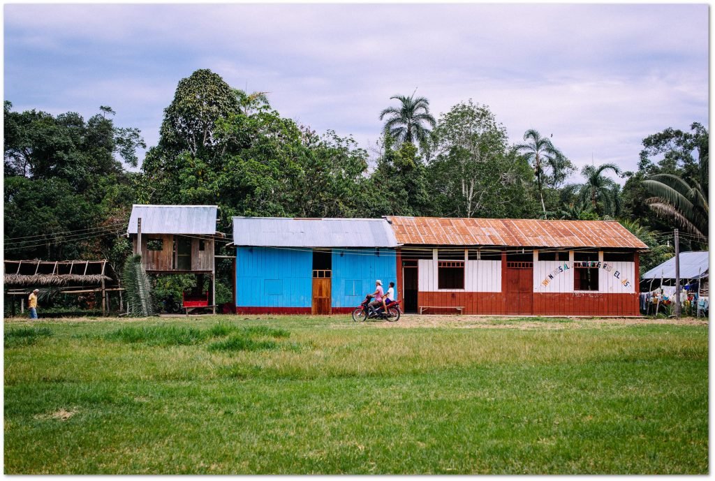 A photo of the village near the Ayahuasca retreat