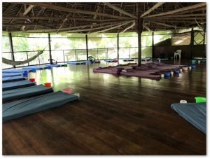 Inside the maloka where the Ayahuasca ceremonies are held